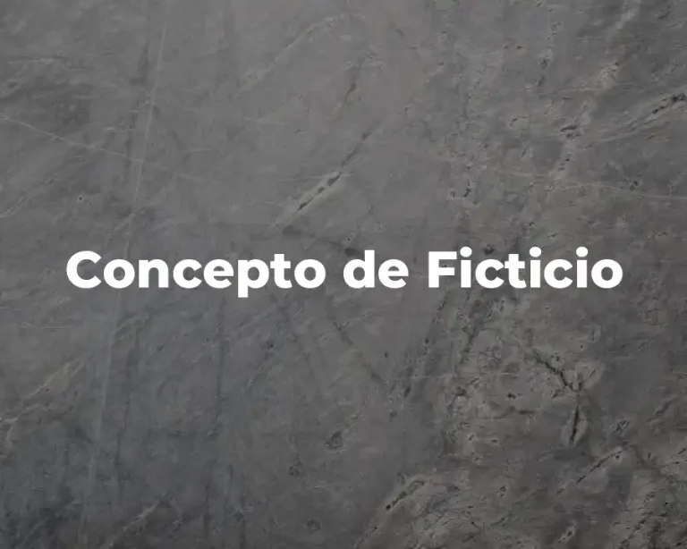 Concepto de Ficticio
