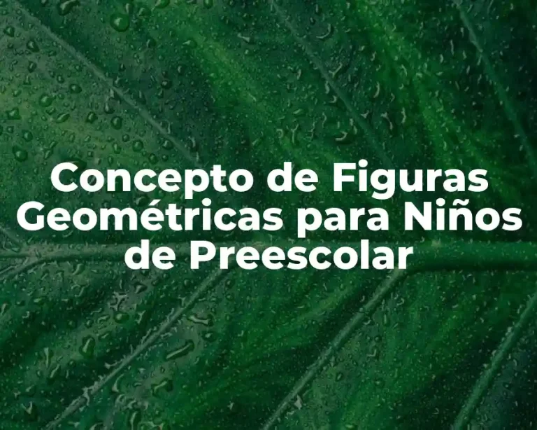 Concepto de Figuras Geométricas para Niños de Preescolar