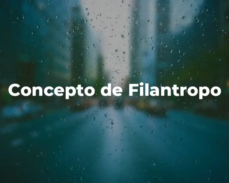 Concepto de Filantropo