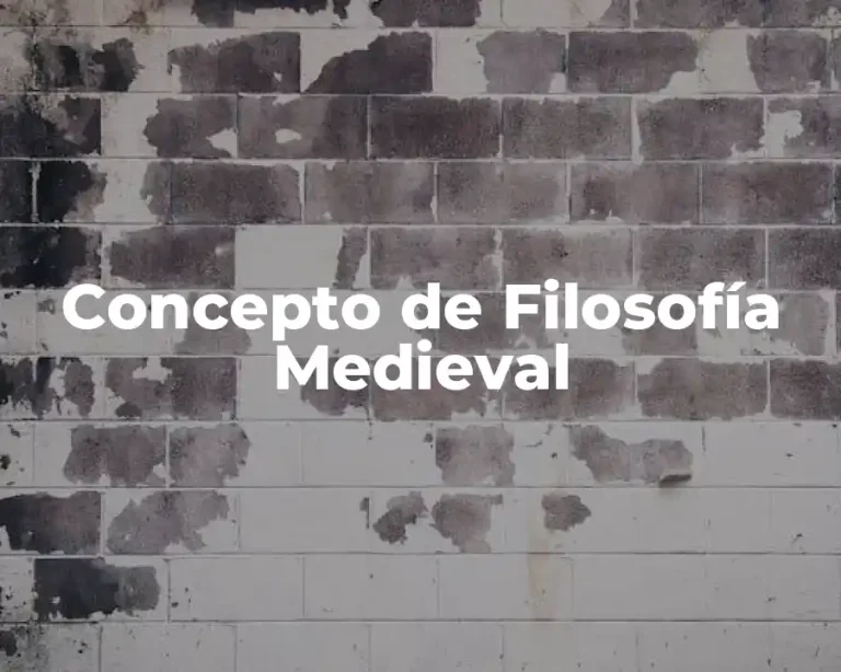 Concepto de Filosofía Medieval