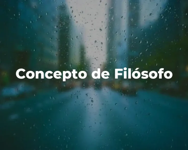 Concepto de Filósofo