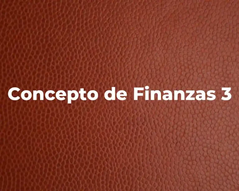 Concepto de Finanzas 3