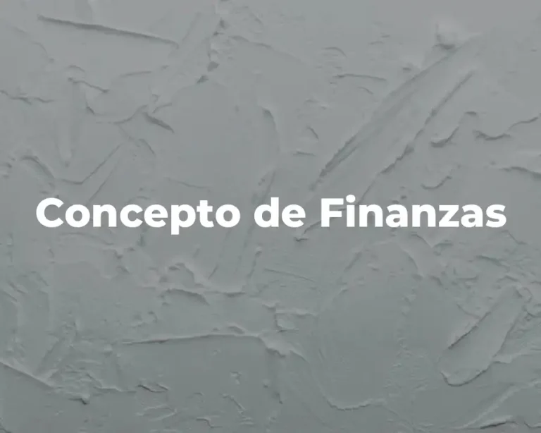 Concepto de Finanzas