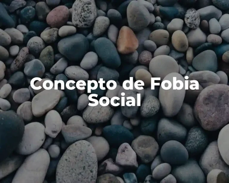 Concepto de Fobia Social