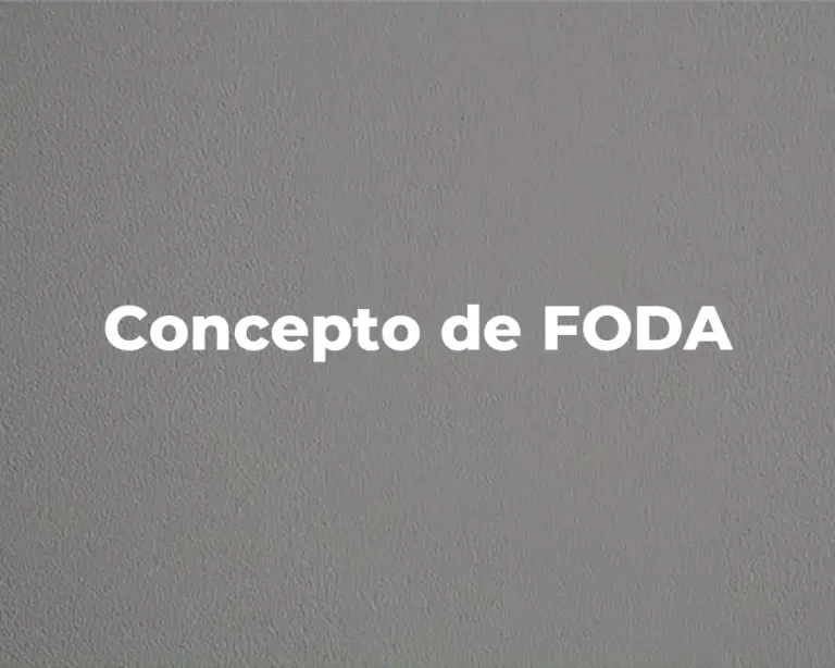 Concepto de FODA