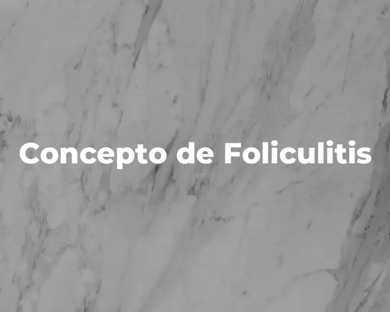 Concepto de Foliculitis