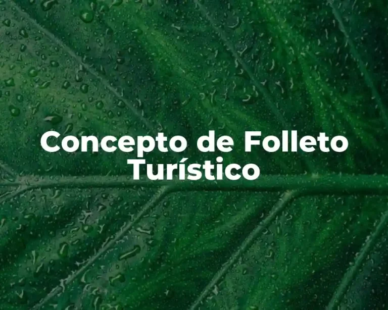 Concepto de Folleto Turístico