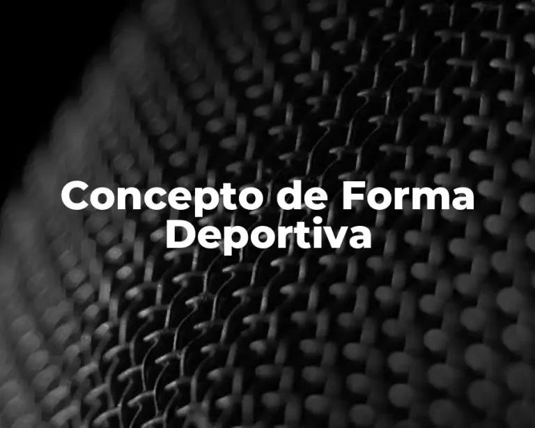 Concepto de Forma Deportiva