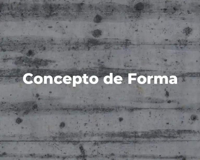 Concepto de Forma
