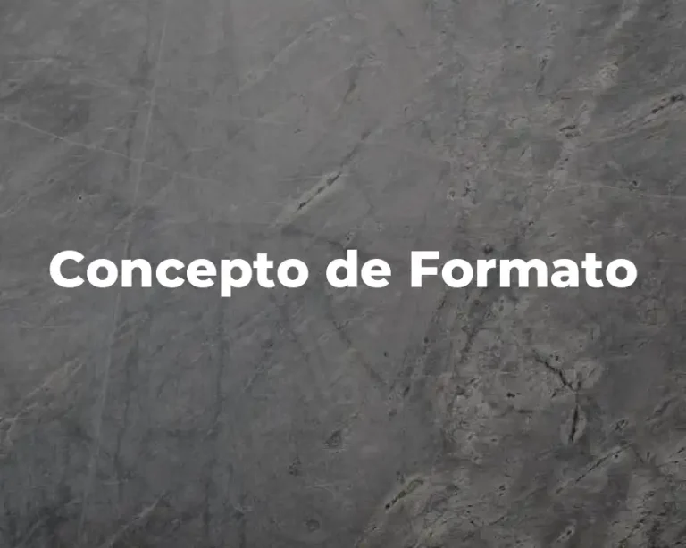 Concepto de Formato