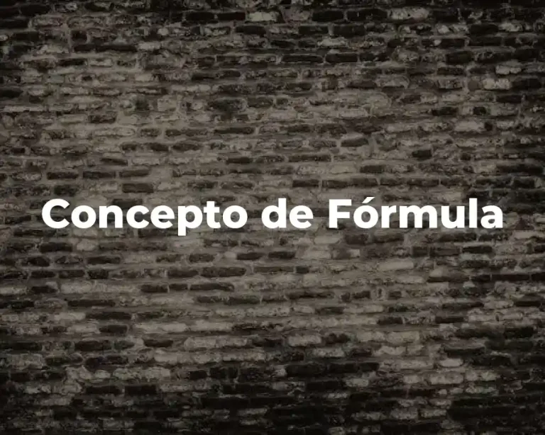 Concepto de Fórmula