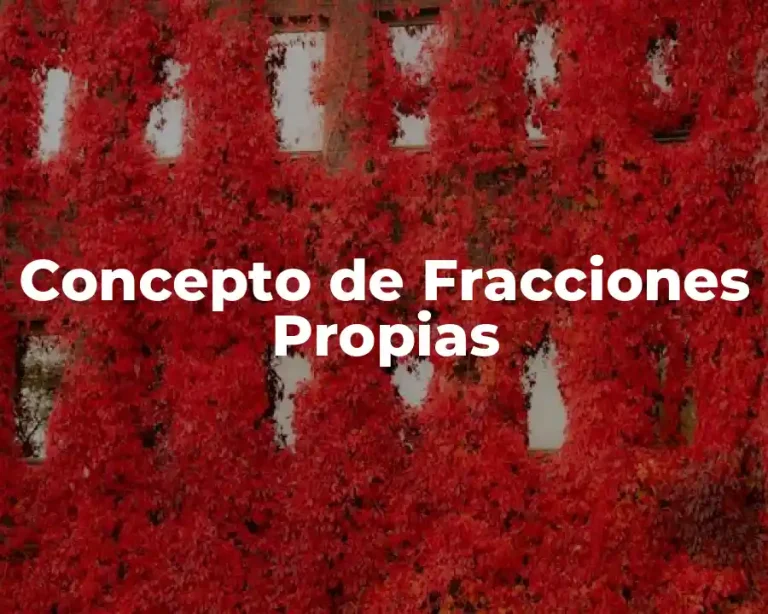 Concepto de Fracciones Propias