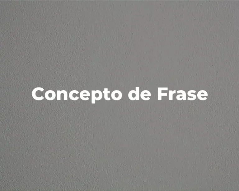 Concepto de Frase