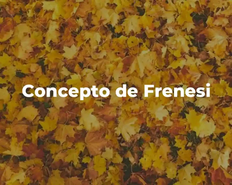 Concepto de Frenesi