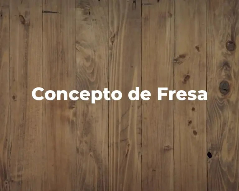 Concepto de Fresa