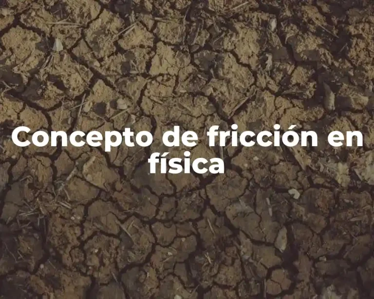 Concepto de fricción en física