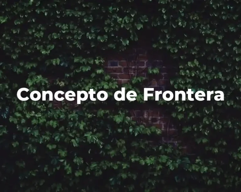 Concepto de Frontera