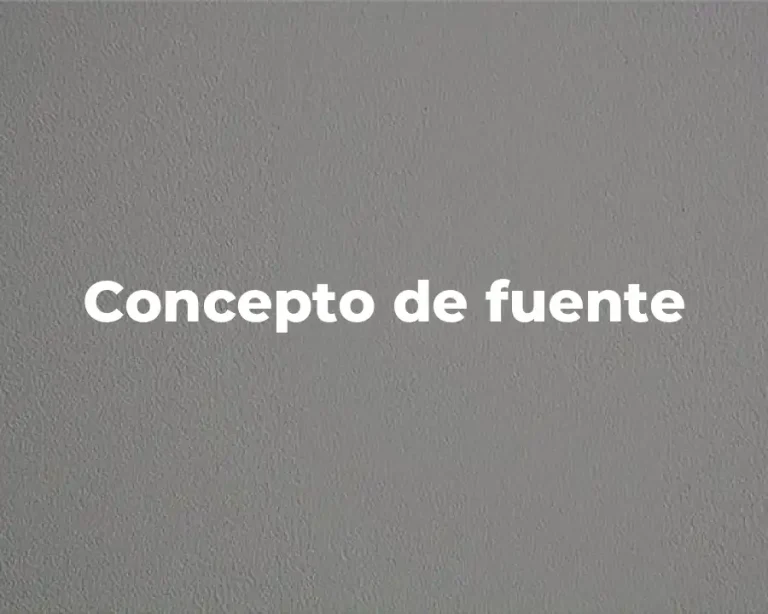 Concepto de fuente