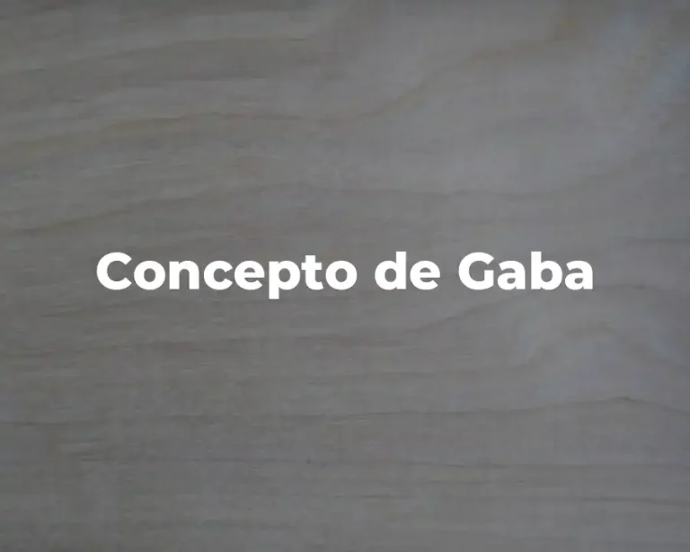 Concepto de Gaba