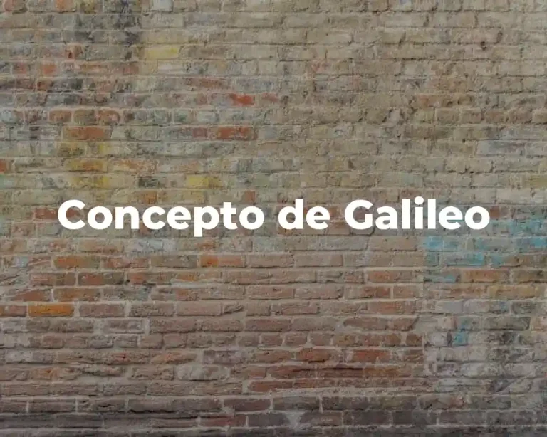 Concepto de Galileo