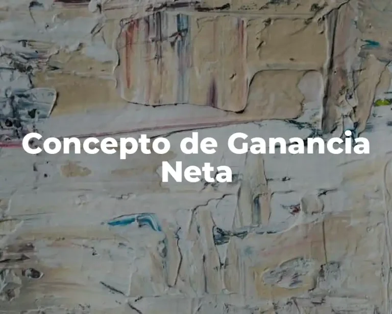 Concepto de Ganancia Neta