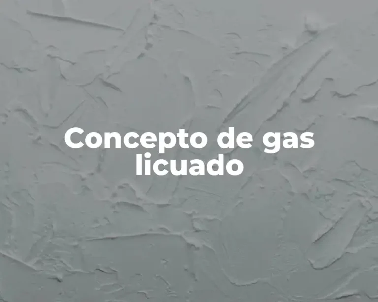 Concepto de gas licuado