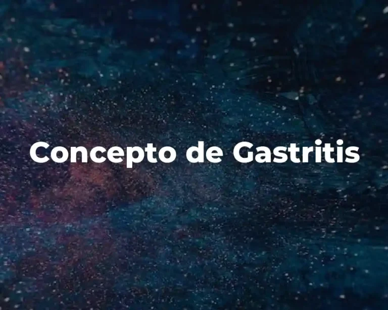 Concepto de Gastritis