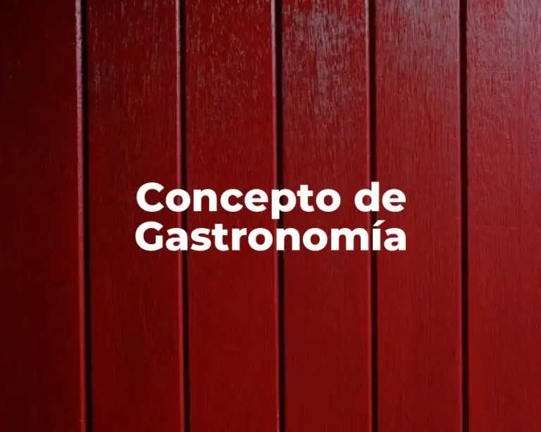 Concepto de Gastronomía