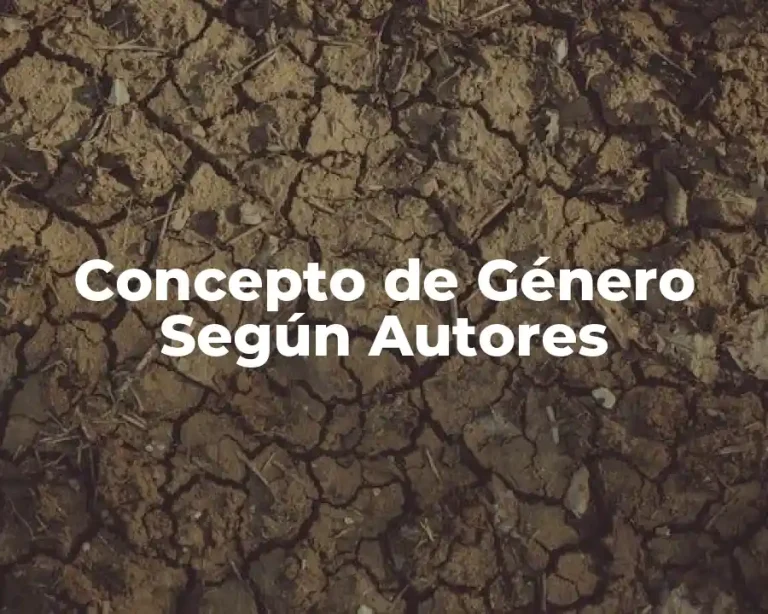 Concepto de Género Según Autores
