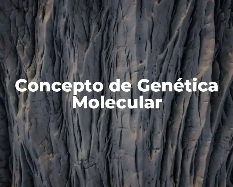 Concepto de Genética Molecular