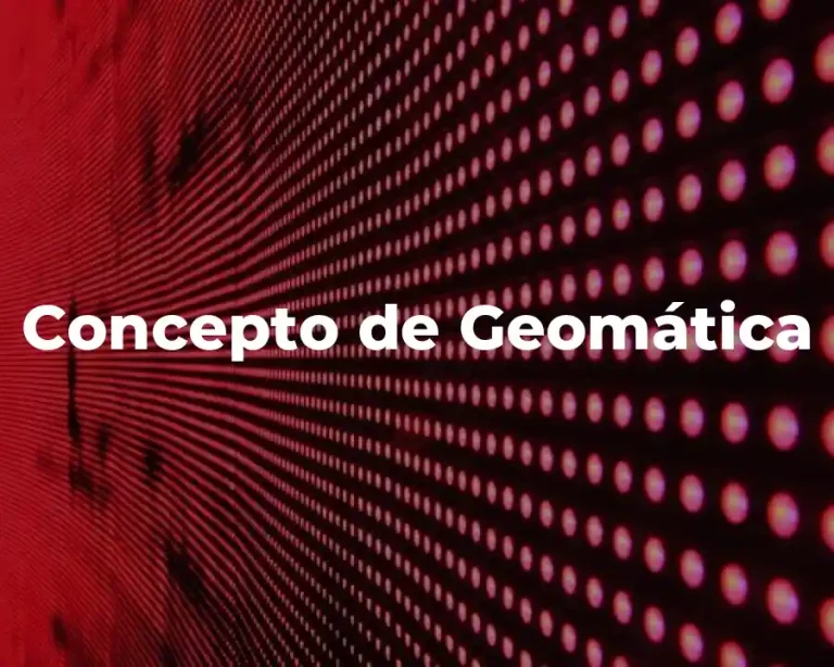 Concepto de Geomática