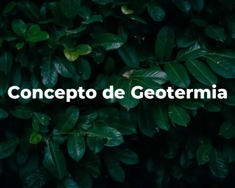 Concepto de Geotermia