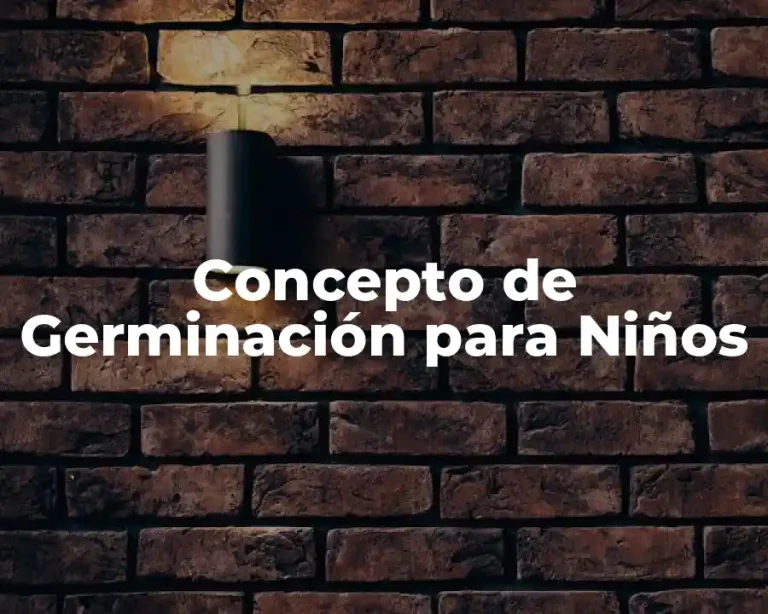 Concepto de Germinación para Niños