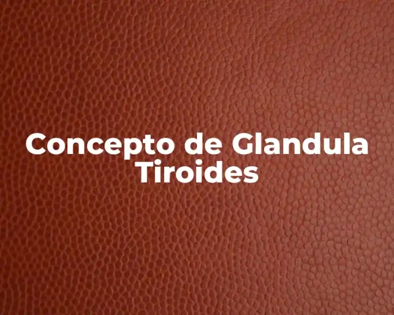 Concepto de Glandula Tiroides