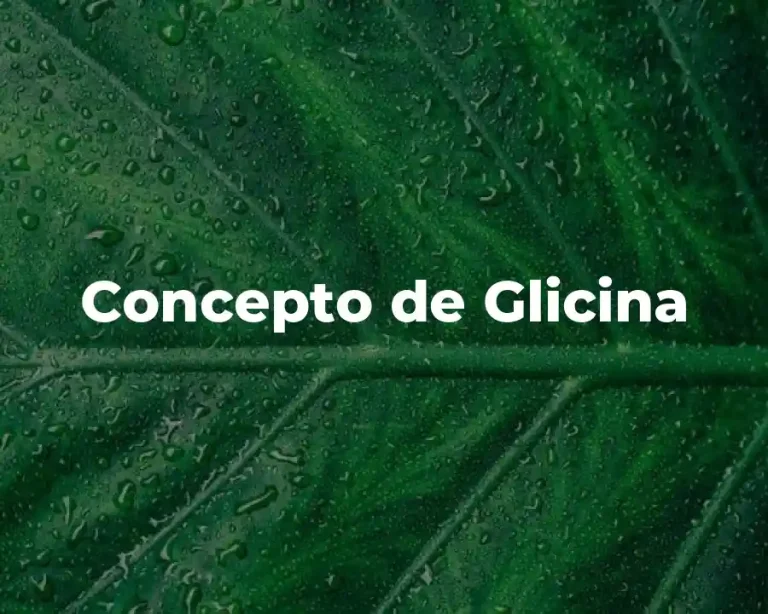 Concepto de Glicina
