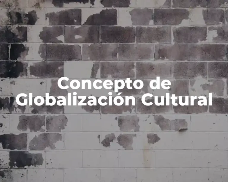 Concepto de Globalización Cultural