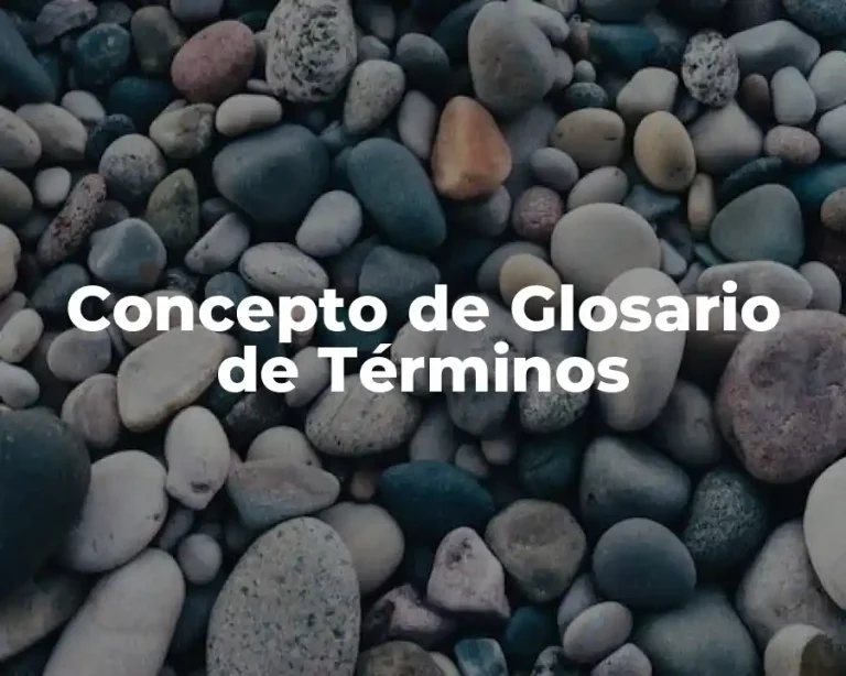 Concepto de Glosario de Términos