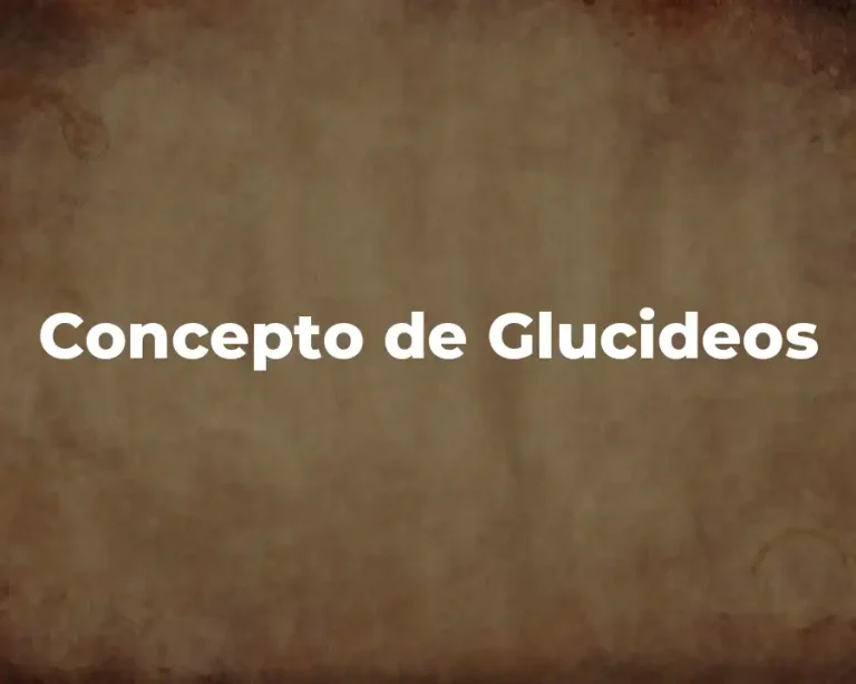 Concepto de Glucideos