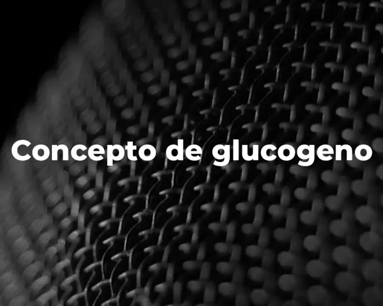 Concepto de glucogeno