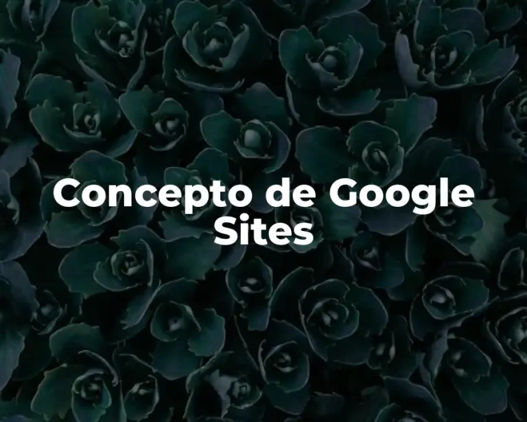 Concepto de Google Sites