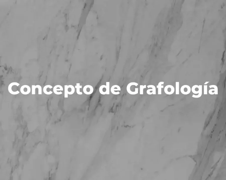 Concepto de Grafología