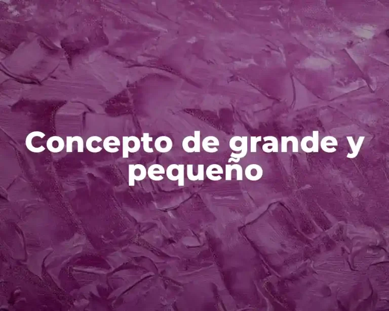 Concepto de grande y pequeño