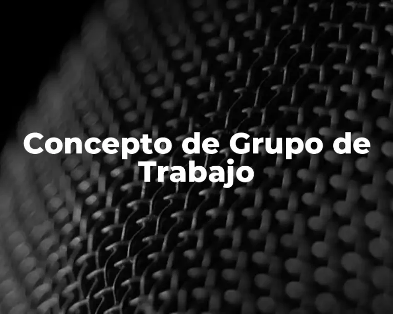Concepto de Grupo de Trabajo