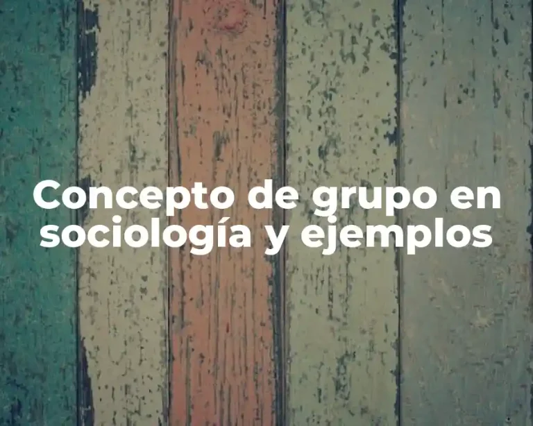 Concepto de grupo en sociología y ejemplos