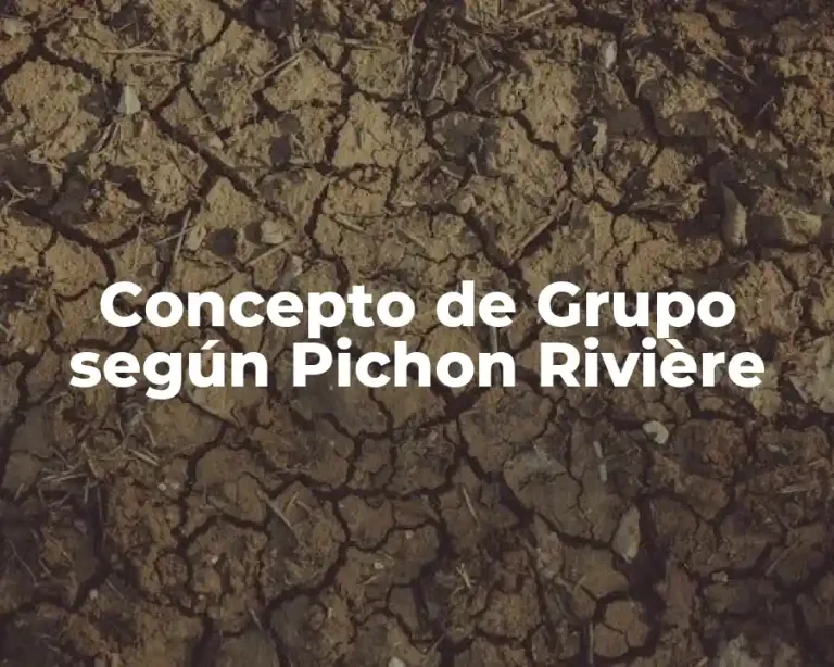Concepto de Grupo según Pichon Rivière