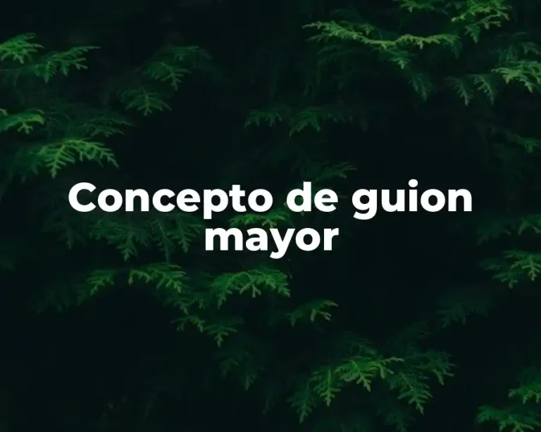 Concepto de guion mayor