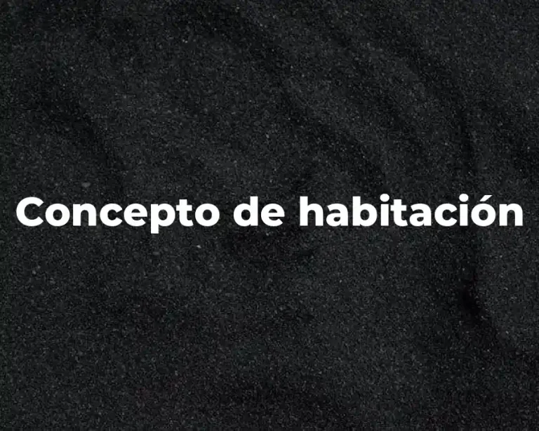 Concepto de habitación