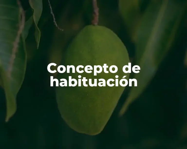 Concepto de habituación