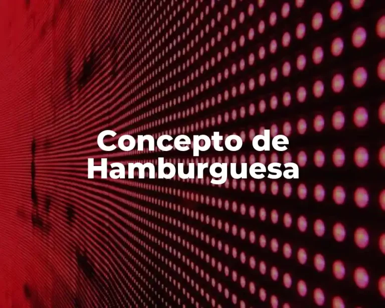 Concepto de Hamburguesa