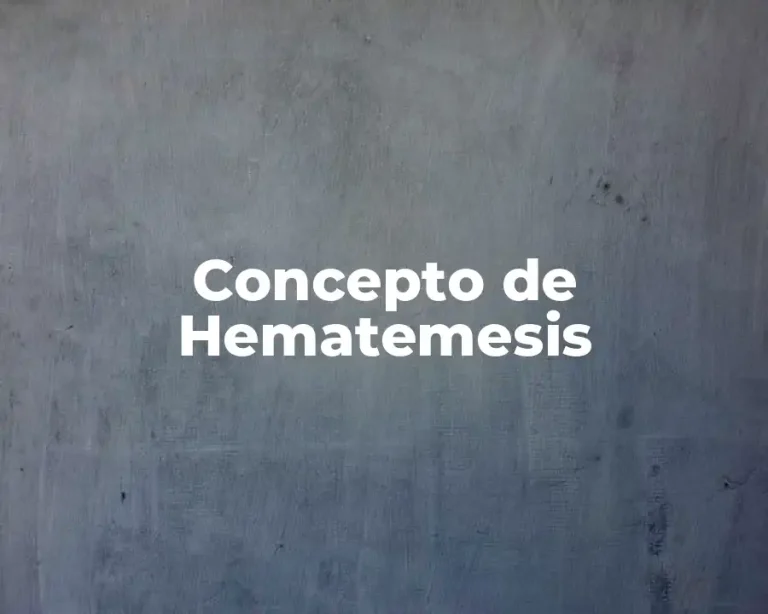 Concepto de Hematemesis
